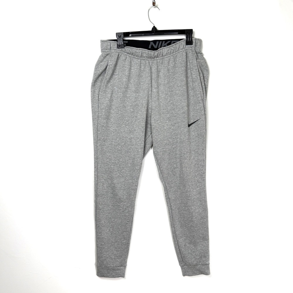 Nike Dri-FIT Mens L Gray Tapered Joggers Training Pants Athleisure CU6261-063